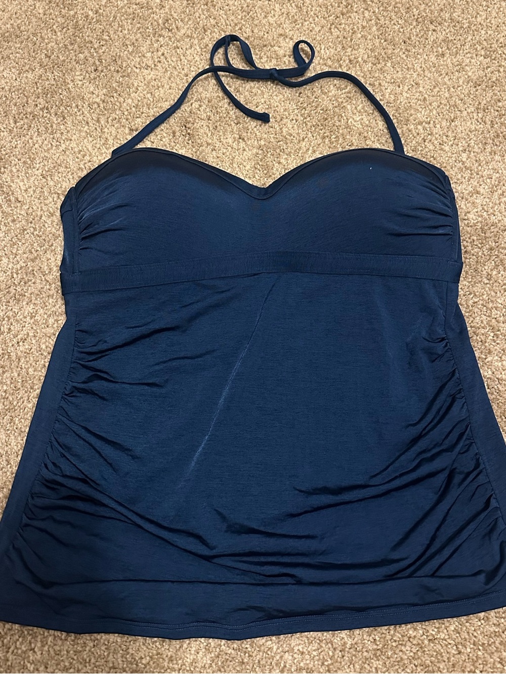 Athleta Navy Halter Swim Top